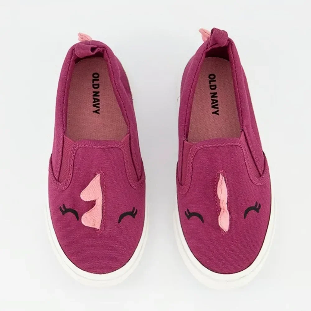 Old Navy Toddler Girls' Pink Slip On Dino Dinosaur Slip On Sneakers, Sz 6